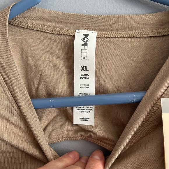 Popflex Bow Back Reversible Long Sleeve Top - Shiitake - Picture 4 of 5